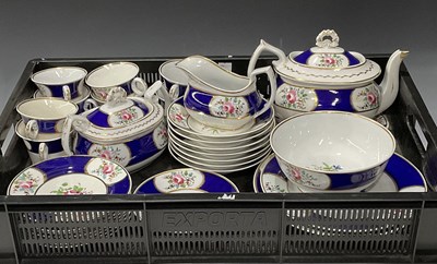 Lot 14 - A 19th century Staffordshire tea service with...