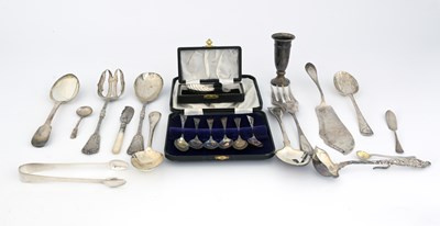 Lot 453 - A group of English hallmarked silver and...