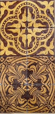 Lot 150 - William Godwin, a panel of four Gothic Revival...