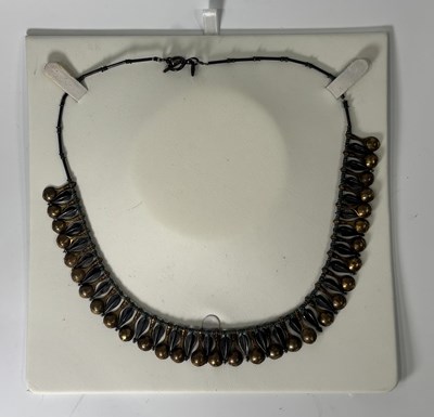 Lot 279 - A vintage silver Turkish necklace with jade...