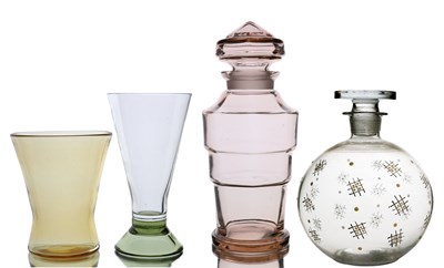 Lot 351 - A collection of Art Deco glass: James Hogan...
