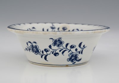 Lot 716 - Lowestoft, a blue and white porcelain patty...