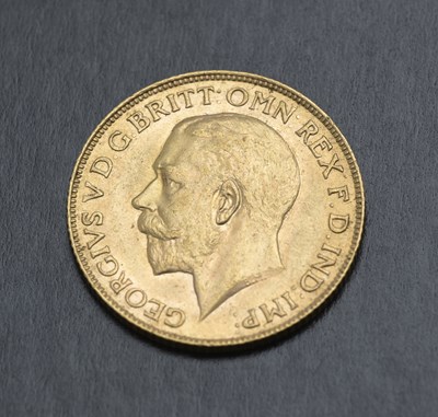 Lot 115 - George V, Sovereign, 1911, diameter 2.2cm, 8g