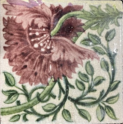 Lot 2 - William de Morgan for Merton Abbey, a Poppy...