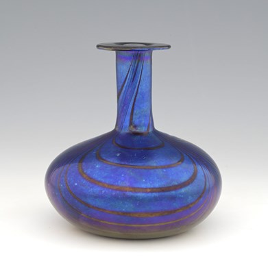Lot 461 - Siddy Langley, an iridescent studio glass vase,...