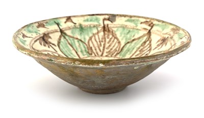 Lot 463 - A Spanish Fajalauza faience glazed pottery...
