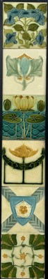Lot 68 - Six Pilkington relief moulded and dust pressed...