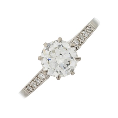 Lot 181 - A mid 20th century diamond single-stone ring