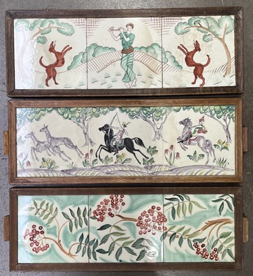 Lot 219 - Sylvia Packard and Rosalind Ord, three tile...