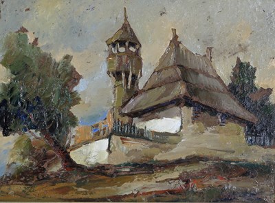 Lot 302 - Russian School, 20th Century, a building with...