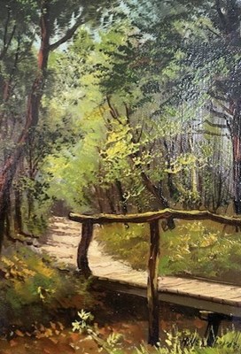 Lot 296 - H..Wexxxxhardt (20th Century), a woodland...