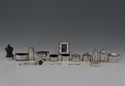 Lot 179 - A group of twentieth-century hallmarked silver,...