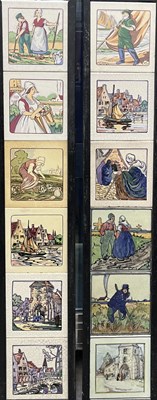 Lot 223 - Carters, a collection of 12 Dutch Scene tiles,...