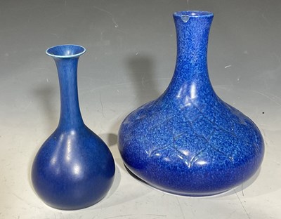 Lot 107 - Pilkington, two blue onion bottle form Royal...