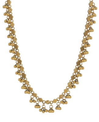 Lot 192 - A high carat gold fringe necklace