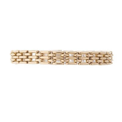 Lot 180 - An early 20th century 15ct gold gate bracelet