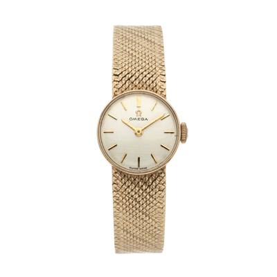 Lot 221 - Omega, a 9ct gold bracelet watch