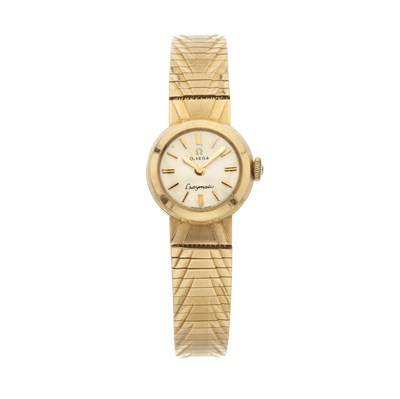 Lot 226 - Omega, an 18ct gold Ladymatic bracelet watch