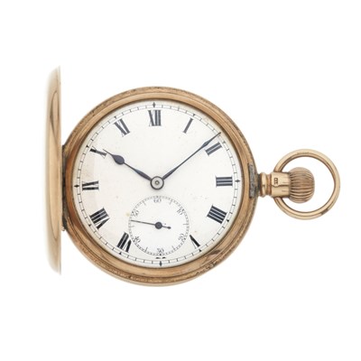 Lot 266 - A 9ct gold full hunter pocket watch