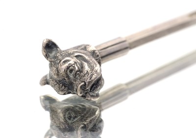 Lot 120 - A Spanish silver figural pickle or cocktail...