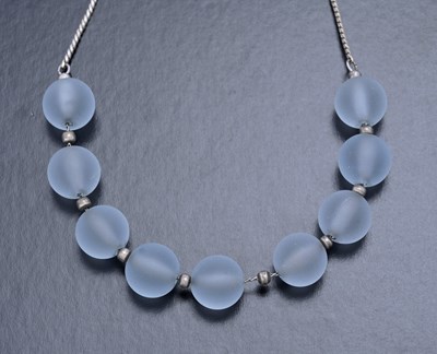 Lot 87 - WMF, a Jugendstil Myra glass bead and white...