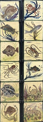Lot 224 - Diaz Costa, a set of twelve aquatic lustre...