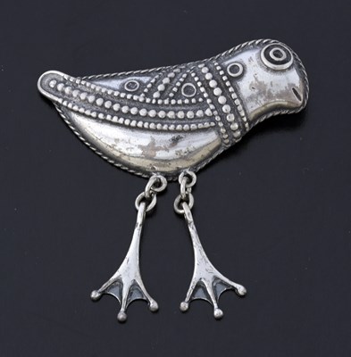 Lot 89 - A Scandinavian silver Hattula bird brooch,...