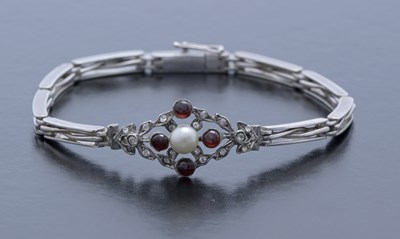 Lot 75 - An Art Deco Austrain silver and paste set...