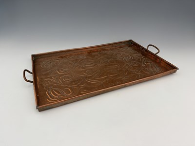 Lot 155 - An Arts and Crafts copper tray, in the style...