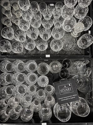 Lot 36 - A collection of drinking glasses including cut...