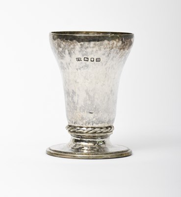 Lot 515 - A small Omar Ramsden silver footed vase,...