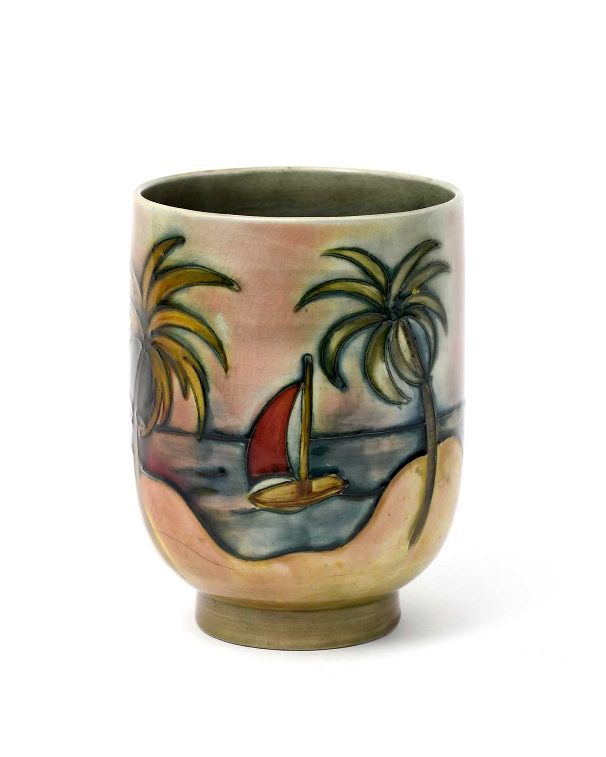 Lot 38 - 'Flambe Caribbean' a Moorcroft Pottery vase...