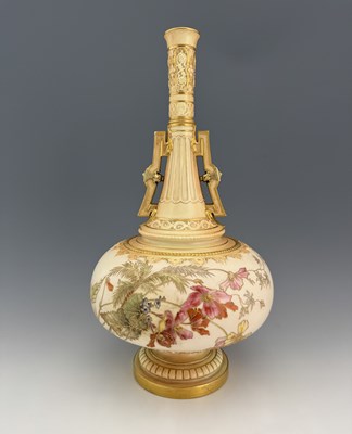 Lot 695 - Raby for Royal Worcester, a large blush ivory...