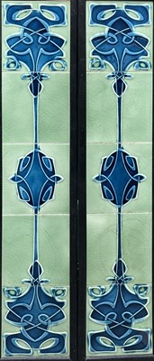 Lot 61 - W Sherwin and Co., two five tile panels in the...
