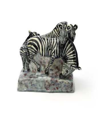 Lot 158 - Stella R Crofts (1898-1964) Zebra Group,...