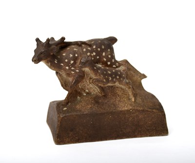 Lot 160 - Stella R Crofts (1898-1964) Deer Running, 1928...