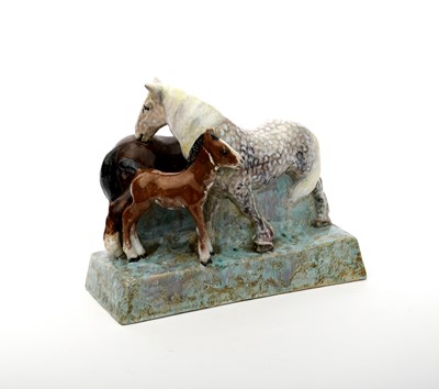 Lot 173 - Stella R Crofts (1898-1964) Mares & Foal,...
