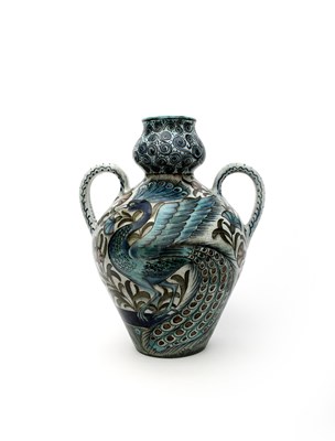 Lot 143 - A large William De Morgan Persian twin-handled...