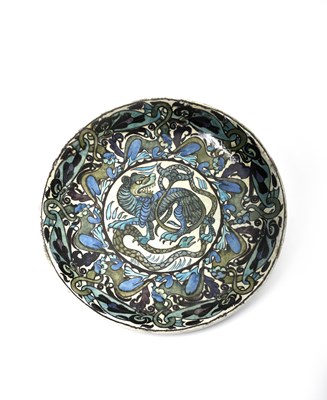 Lot 142 - A William De Morgan Persian charger by Charles...