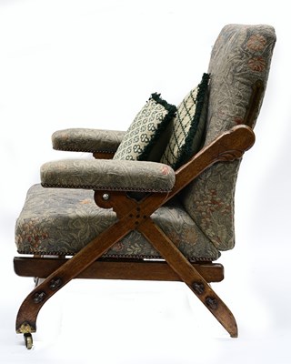 Lot 422 - A Marsh and Jones oak Registered Reclining...