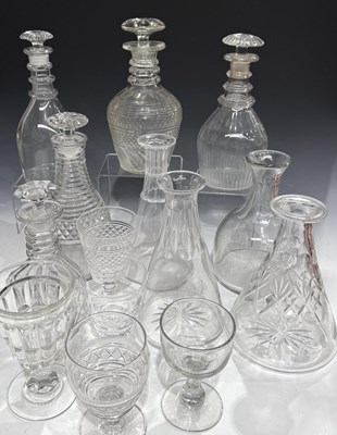 Lot 37 - A collection of decanters and wine glasses,...