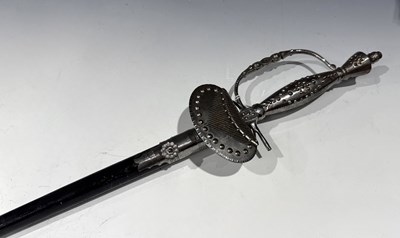 Lot 61 - A steel dress or court sword, the blade...