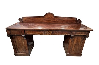 Lot 388 - A large mid 19th century mahogany twin...