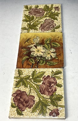 Lot 269 - Doulton Lambeth, two faience painted tiles,...