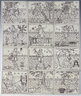 Lot 190 - Craven Dunnill, a set of twelve Aesthetic...