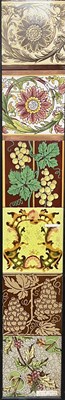 Lot 51 - Arts and Crafts tiles including Maw and Co, in...