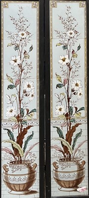 Lot 110 - Carron Co., a pair of five tile Victorian...