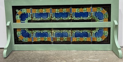 Lot 81 - An Art Nouveau Glasgow style ten tile wreath...