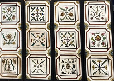 Lot 154 - Minton, twelve Aesthetic Movement tiles, circa...