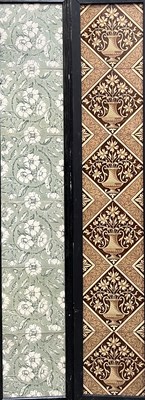 Lot 108 - Two panels of six Victorian printed tiles,...
